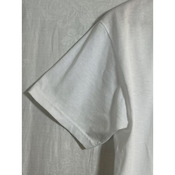 Vintage T Shirt Embroidered Lighthouse Dolphins Small White Crew USA - Picture 3 of 7